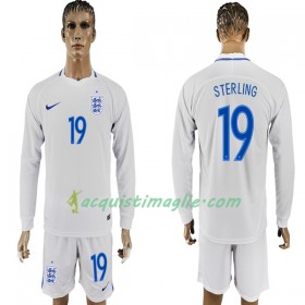 Divisa di Calcio Inghilterra Sterling 19 Prima Mondiali 2018 Manica Lunga